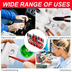 20-1Set Dual Alligator Clip Cables Connecting Cables Test Cable Lead Jumper Wire Male Female Crocodile Clip Power Supply Adapter