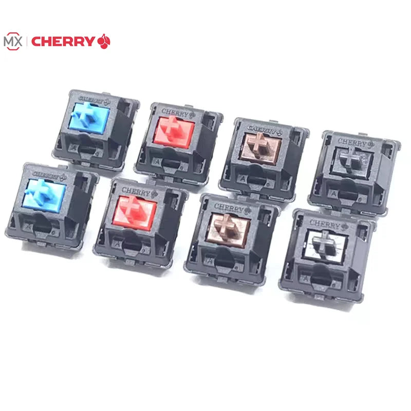 Original Cherry MX Mechanical Keyboard Switches Click Linear Tactile Red Brown Blue Silver Switch 3 Pin Black Shell For PC Gamer