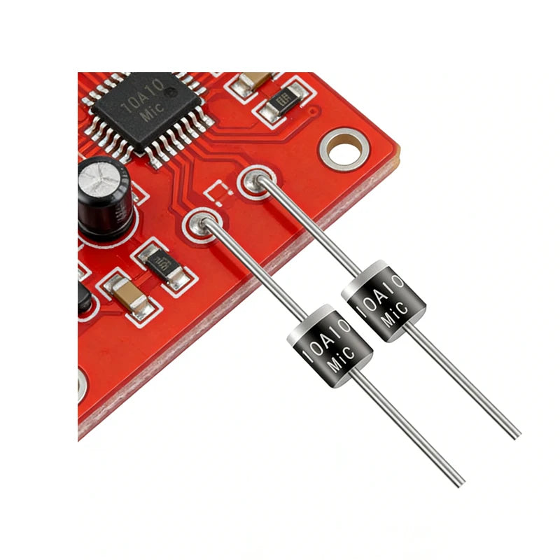 10PCS 10A10 Rectifier Diode 10A 1000V Schottky Axial Switching Doorbell Diodes 10 Amp 1000 Volt Dioden R-6 Package