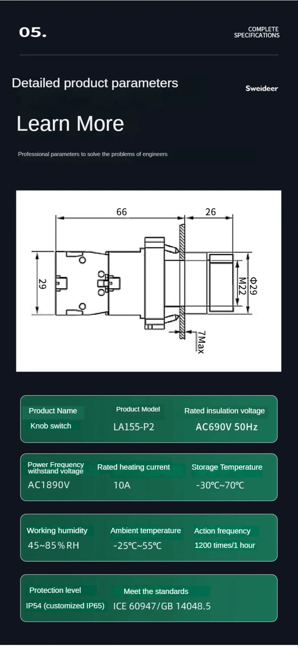 22MM Knob Switch Button LED Light Rotary Switch Momentary Latching 2/3 Position ON/OFF Power Switch 6V12V24V220V380V110V TURN