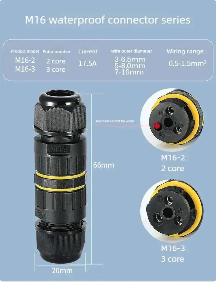IP68 Waterproof Electrical Wire Connector I T Type Solderless Street Lights Quick Cable Wiring Outdoor Rainproof Terminal Blocks