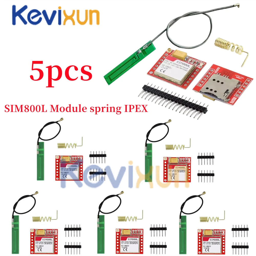 1-10pcs/Smallest SIM800L GPRS GSM Module Kit MicroSIM Card Core BOard Quad-band TTL Serial Port with the antenna