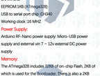 RF-Nano for Arduino Nano V3.0, Micro USB Nano Board ATmega328P QFN32 5V 16M CH340, Integrate NRF24l01+2.4G wireless