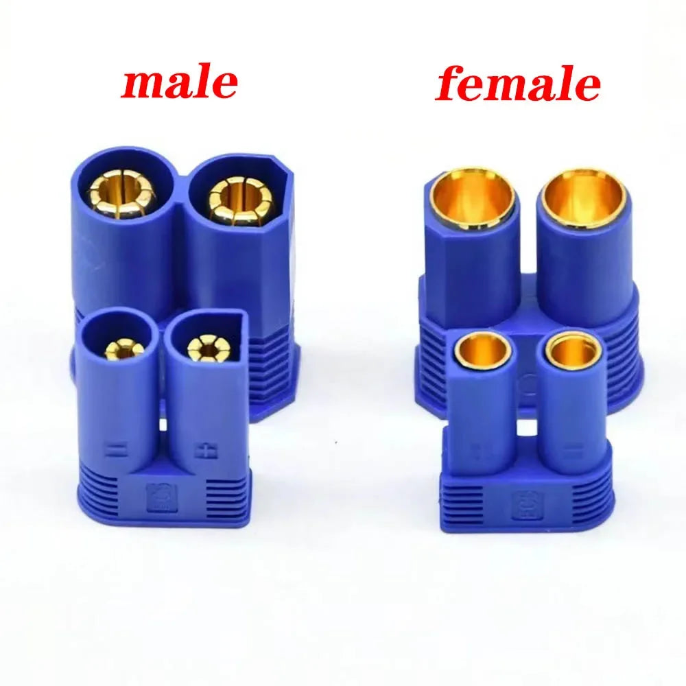 5 Pairs EC2/3 EC5 EC8 connector kit male and female Bullet Gold Plated Banana Plug Be used for RC Model Airplane Connector parts