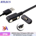 RTLECS Magnetic Connector RC Car Drone JST JR 24V 3A DC Power Battery Charger SM Led Strip Blind Connect USB Cable 2/3/4 Pin