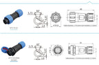 SP13 IP68 Outdoor Waterproof Aviation Connector 2/3/4/5/6/7/9 Pins Plug Socket Male Female Panel Mounted Docking Welding Type