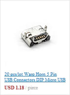 50pcs/lot 5Pin Micro-B SMD Micro USB Connector Female Port Jack Tail Sockect Plug For Android phone data connector