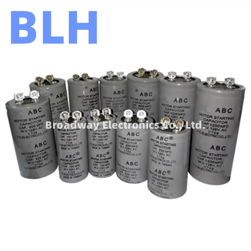 CD60 ABC Motor Starting Capacitor 125V 50UF 50MFD  500UF 500MFD 600UF 600MFD 800UF 800MFD 1000UF 1000MFD 1200UF 1200MFD