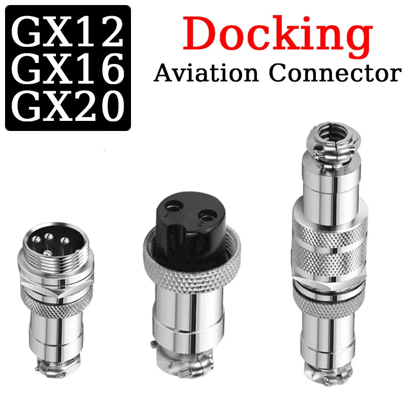 5/10/20 Set GX12 GX16 GX20 Docking Connector 2 3 4 5 6 7 8 9 10 12 14 15 Pin Male Female Aviation Plug Socket Circular Connector