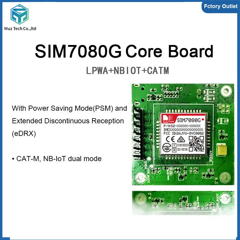SIM7080G Core Board Multi-Band LPWA Module NBIOT CATM Module IoT Communication Development Board Breakout Kit with Antenna