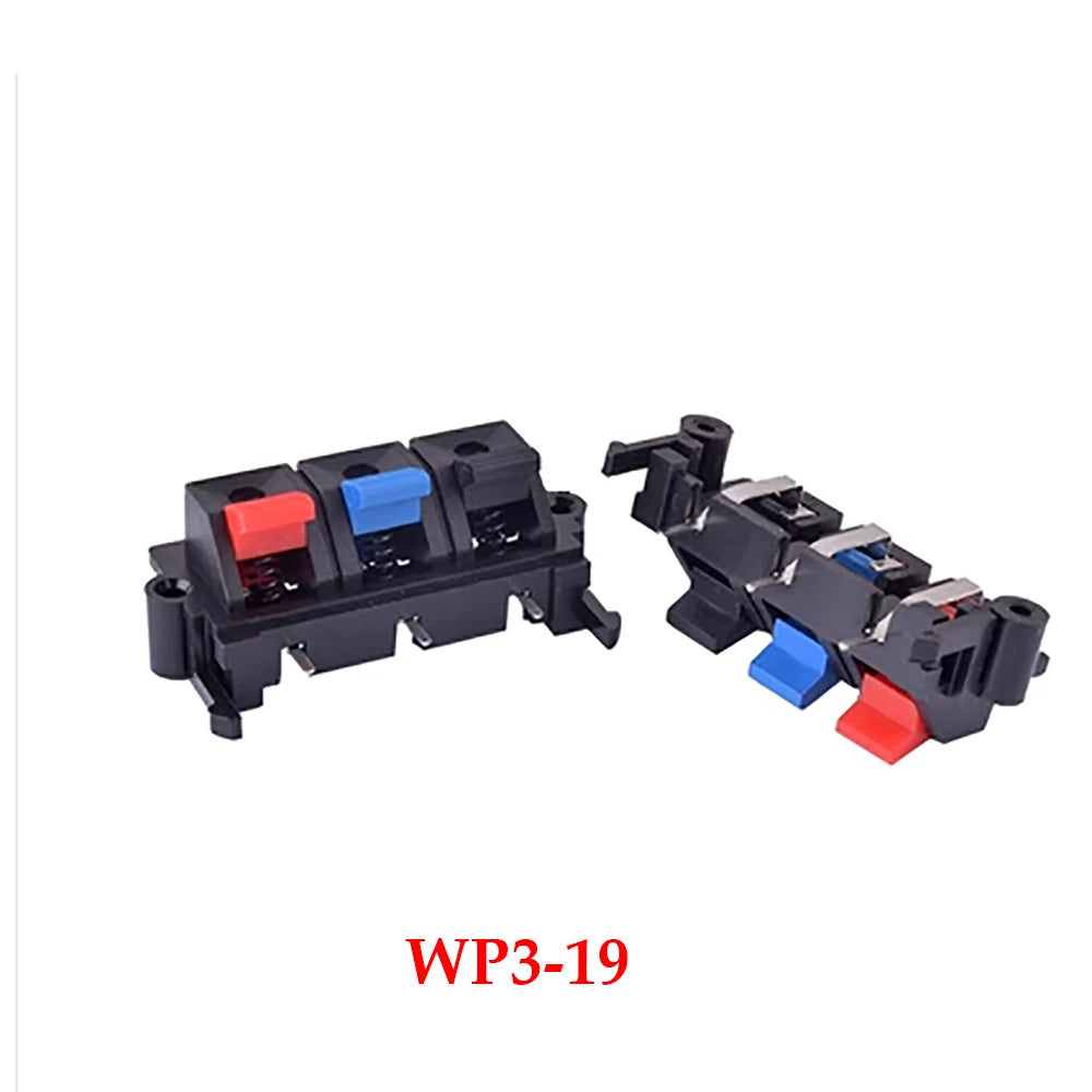 1PCS  Connector Terminal 2P 4P 6P 8P 12P Push In Jack Spring Load Audio Speaker Terminals Breadboard Clips