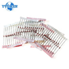 140pcs 1/2W Zener Diode Kit 0.5W DO-35 3.3V-30V 14Values Each 10pcs DIY Sample Assortment Set