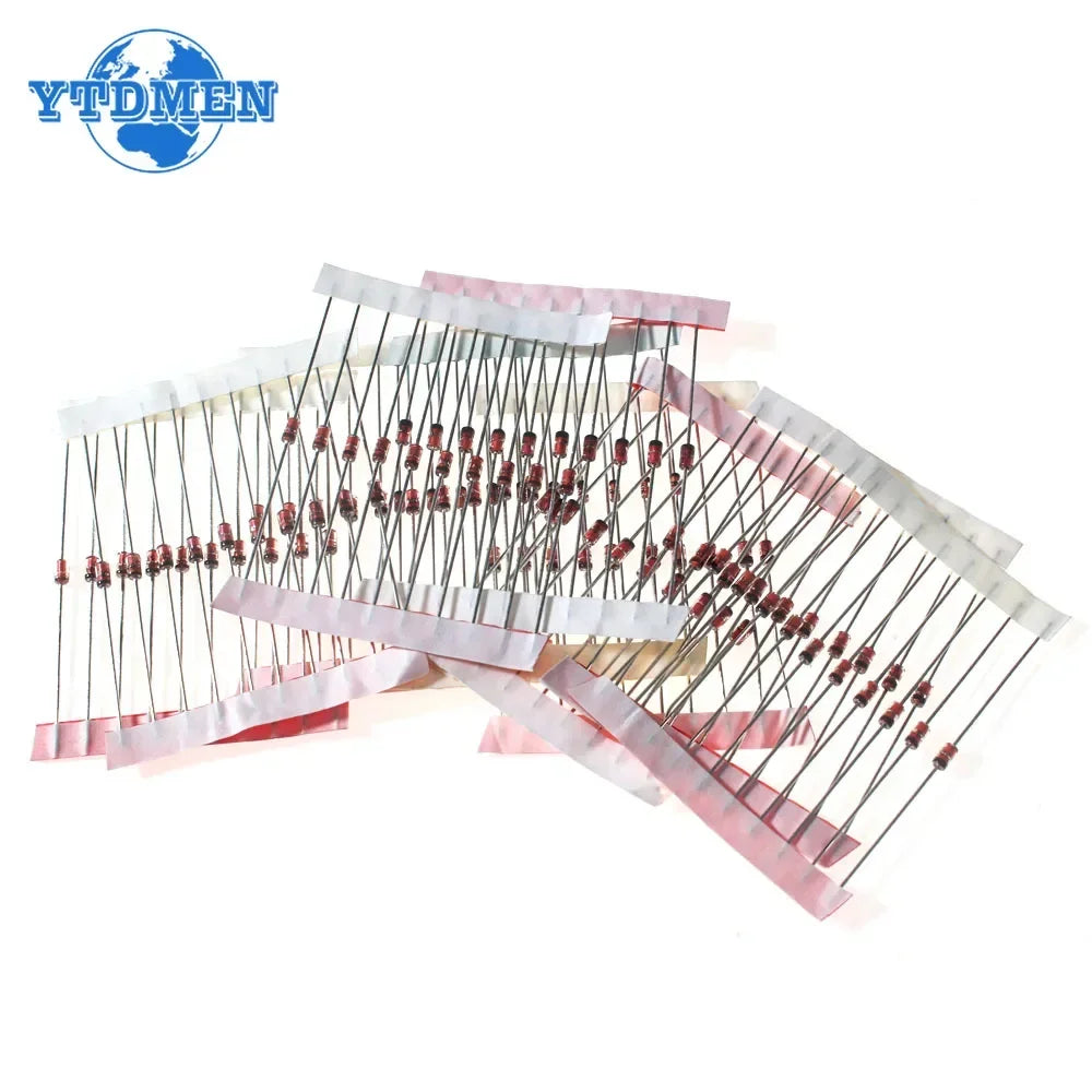 140pcs 1/2W Zener Diode Kit 0.5W DO-35 3.3V-30V 14Values Each 10pcs DIY Sample Assortment Set