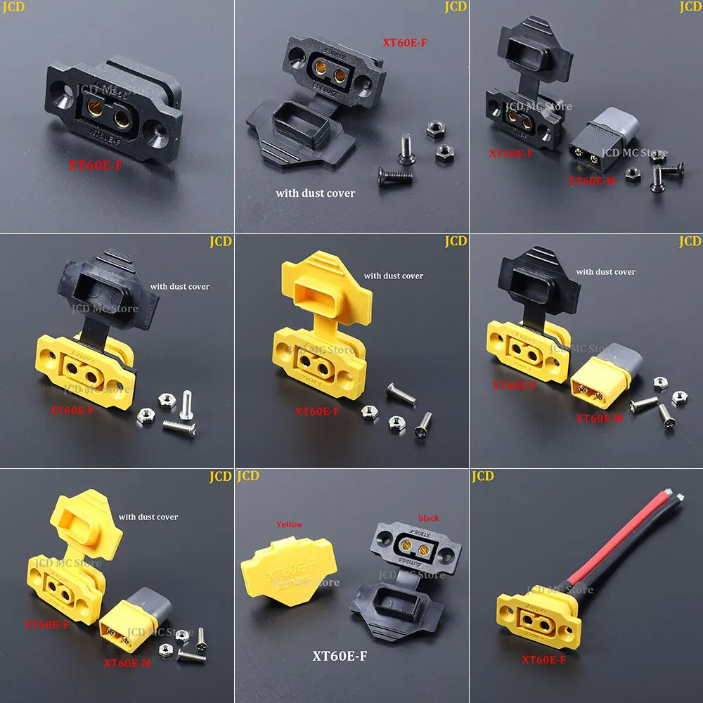 1PC XT60E-F Female Plug Connector XT60 XT60H Male Bullet Cable Wire Plug For RC FPV Lipo Battery RC Quadcopter Yellow/Black