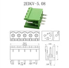 5Pair 15EDG KF2EDG 2.54mm 3.5mm 3.81mm 5.08mm PCB Screw Terminal Block 2-12Pin Male Plug Female Socket Pin Header Wire Connector