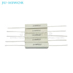 5pcs 10W 5% SQP Cement Resistor 0.1 0.22 0.33 0.5 1 1.2 1.8 2 2.2 3 3.3 3.6 4.7 5 8 10 15 20 25 30 100 K R ohms Power Resistance