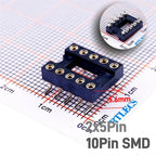 5/50 Pcs 2.54MM Pitch SMD DIP IC Socket Contact Clip Surface Mount Machined Receptacle 4 6 8 10 12 14 16 18 20 24 Pin Row 7.62mm