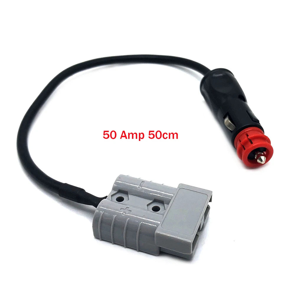 12V Car Cigarette Lighter Anderson Plug To Adapter Anderson Plug To Car Power Adapter Plug 50Amp 50cm Black Easy Installation