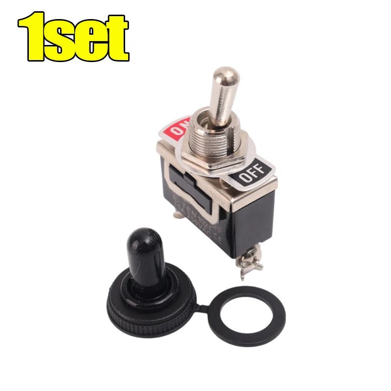 Rocker Switch Heavy-duty on/off Rocker Switch Waterproof Cap SPST Rocker Switch Suitable for Auto Marine Applications 2-pin SPST
