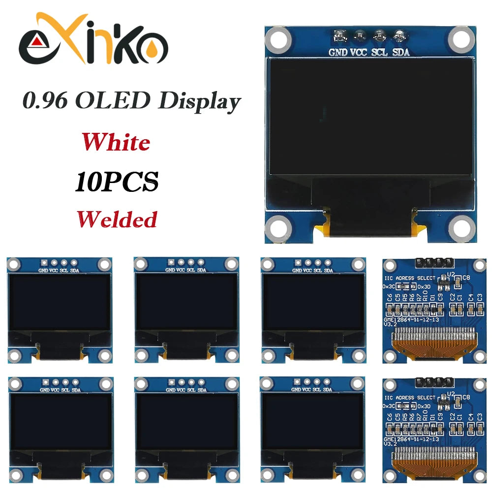 0.96 Inch OLED Display Module SSD1315 I2C IIC SPI Serial 128X64 LCD 4 Pin YellowBlue White for Arduino Pin Headers Soldered