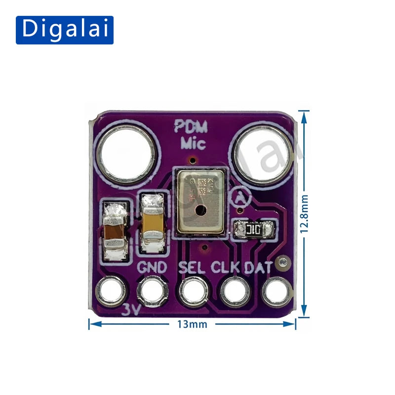 Digalai MP34DT01/MP34DT05 PDM MEMS Microphone Module