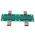 2PCS Type-C Male To Female Adapter Test Board Type-C Male/Female PCB Board 24Pin 2.54mm Connector Socket PCB Universal Converter