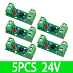 1~20PCS 1 Channel Way Optocoupler Isolation Module PC817 3V-5V 12V 24V Photoelectric Isolator Rail Holder PLC Drive Motor Board
