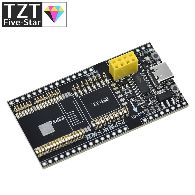 TZT 1/3PCS ESP8266 ESP32 Development Board Test Programmer Socket Downloader For ESP-01 ESP01S ESP12 ESP32 Adapter CH340