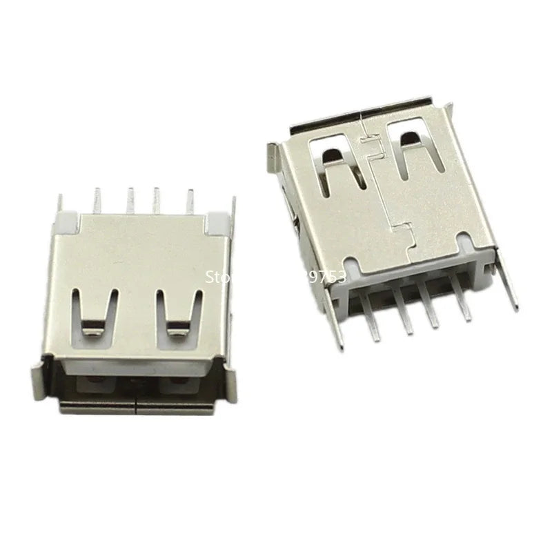 5PCS USB Interface Socket Type A Standard Port Female Male Solder Jacks Connector DIP Straight Vertical Bend Needle PCB Socket