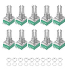 10PCS RK097 RK097N Potentiometer B1K 5K 10K 20K 50K 100K 500K 15mm 3Pin Audio Shaft Amplifier Sealing Potentiometers kit