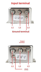 3 Phase AC DC EMI Filter Anti-interference Power Line Filter 380V for Linear Audio Amplifier Purification Socket