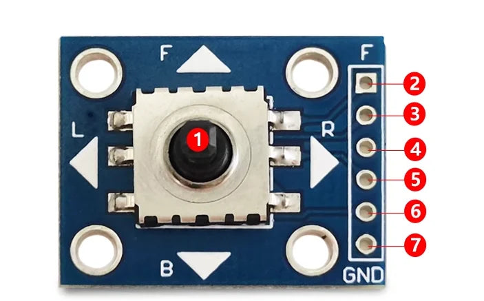 Five way navigation button module 5D joystick microcontroller independent keyboard switch