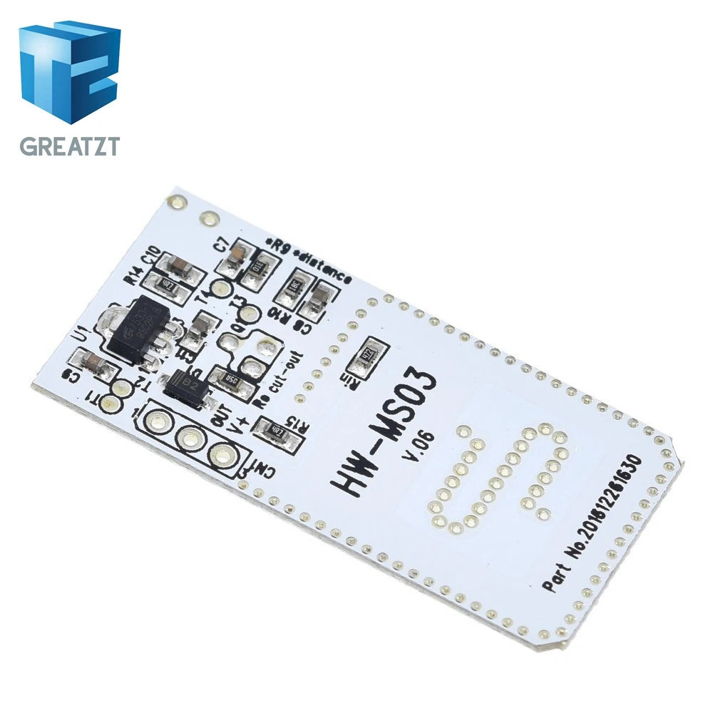 High Performance Motion Sensor Module Radar Motion Sensor HW-MS03 2.4GHz to 5.8GHz Microwave Radar Sensor Module for Arduino