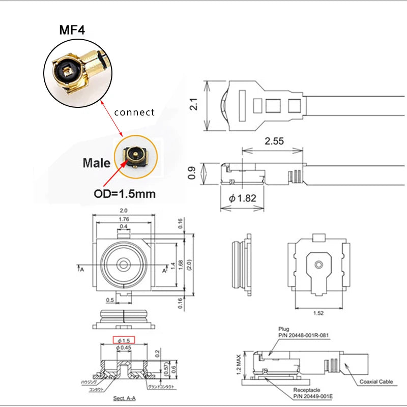 10PCS OEM Full Band 5G 4G LTE 3G GSM 600~6000Mhz WIFI built in PCB FPC Antenna Wifi antenna omnidirecational IPX/U.FL connector