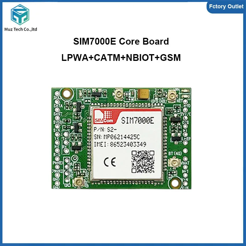 SIM7000E SIM7000G Core Board 24*24mm LPWA IOT Module Dual-row Pin LPWA+NBIOT+CATM+GPS Development Board Kit With Antenna