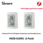 SONOFF SNZB-02DR2 AirGuard TH 3.6'' LCD Zigbee Temperature Humidity Sensor App Monitoring Work With Apple Home Via Matter Bridge