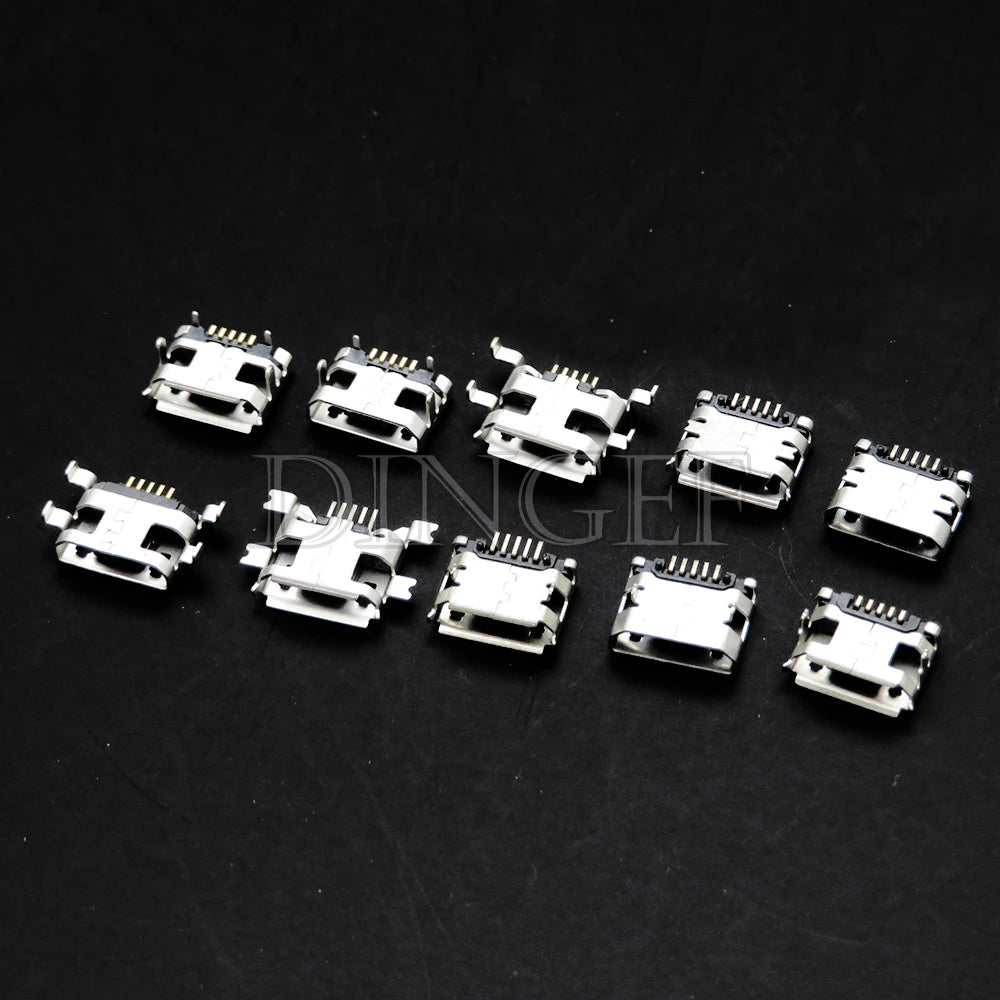 10 Types Each 5PCS Micro USB Female 4/5PIN DIP Type B SMT USB Connectors Jack Tail Sockect Plug Terminals For Diy repair MP3/4/5