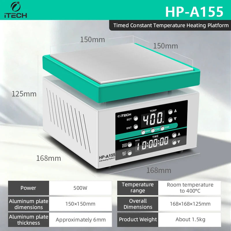Digital Soldering Preheating Rework Station Digital PCB Preheating Station SMT SMD Hot Plate for BGA Rework and PCB Assembly