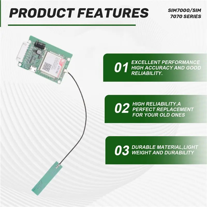 A7670E SIMCOM 4G LTE Cat1 Module 4G LTE Cat1 Module With SIM Card Slot TTL UART 2G LTE-FDD B1/B3/B5/B7/B8/B20 GSM 900/1800Mhz