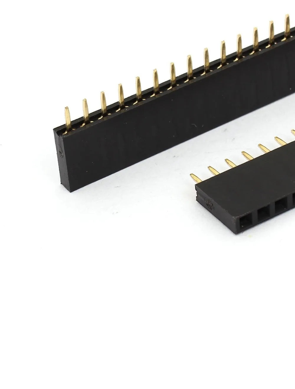 10PCS 2.54mm 1X40P Female Header Single Row Straight 0.1" Pitch 40 Pin 3.5mm 5mm 5.7mm 7.1mm 8.5mm Plastic height optional
