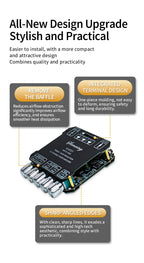 KEBIDU 2.1 Channel Digital Audio Amplifier 200W Bluetooth Audio Amplifier Board Module 12/24V Subwoofer Stereo HiFi Amp Speaker