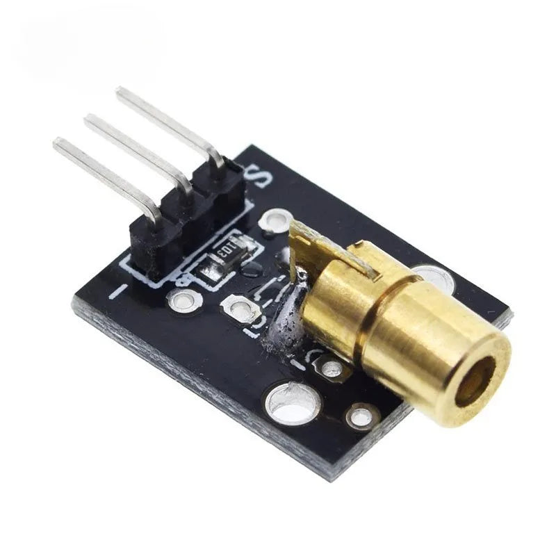 1-10PCS KY-008 650nm Laser Sensor Module 6mm 5V 5mW Red Dot Diode Copper Head for Arduino KY 008  KY008