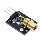 1-10PCS KY-008 650nm Laser Sensor Module 6mm 5V 5mW Red Dot Diode Copper Head for Arduino KY 008  KY008