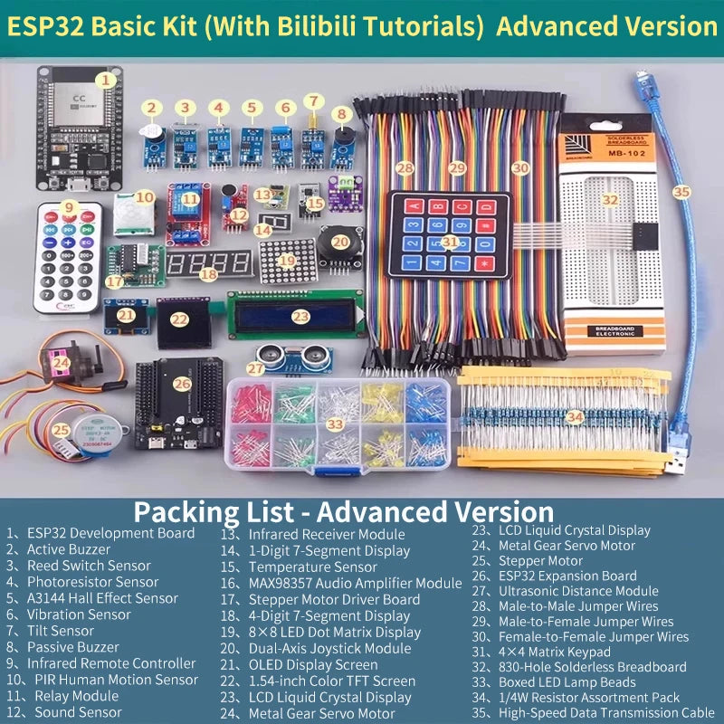 ESP32 Development Board Module, 8266 Wireless WiFi + Bluetooth, Dual-Core CPU, CH340 Chip, ESP32 Programming Socket