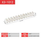12 Position Terminal Connector Nylon Plastic Electric Terminal Block Dual Connector Strips 5/10/20/30A Electric Barrier Strip