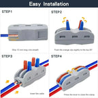 10pcs Compact 1/2/3/4/5 in Multiple Out Wire Connector - Speedy Splicing, 0.08-4.0mm  for Home Wiring Conductor Terminal