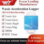 WitMotion WT901SDCL AHRS MPU9250 200Hz 9-Axis Offline Accelerometer Data Logger,  Gyro+Angle (XY 0.05° Accuracy)+Magnetometer