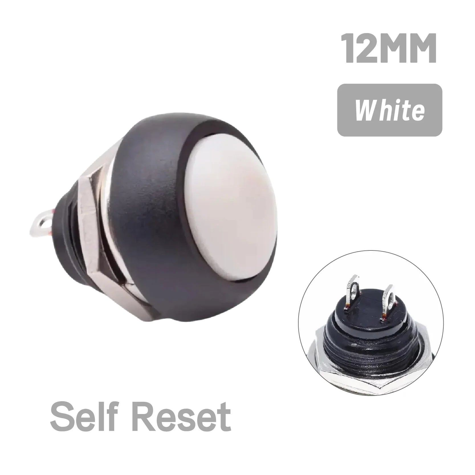 5/20/100PCS PBS-33B Black Red Green Yellow White Blue Orange Self-reset Self-locking 12mm Momentary Push Button Switch
