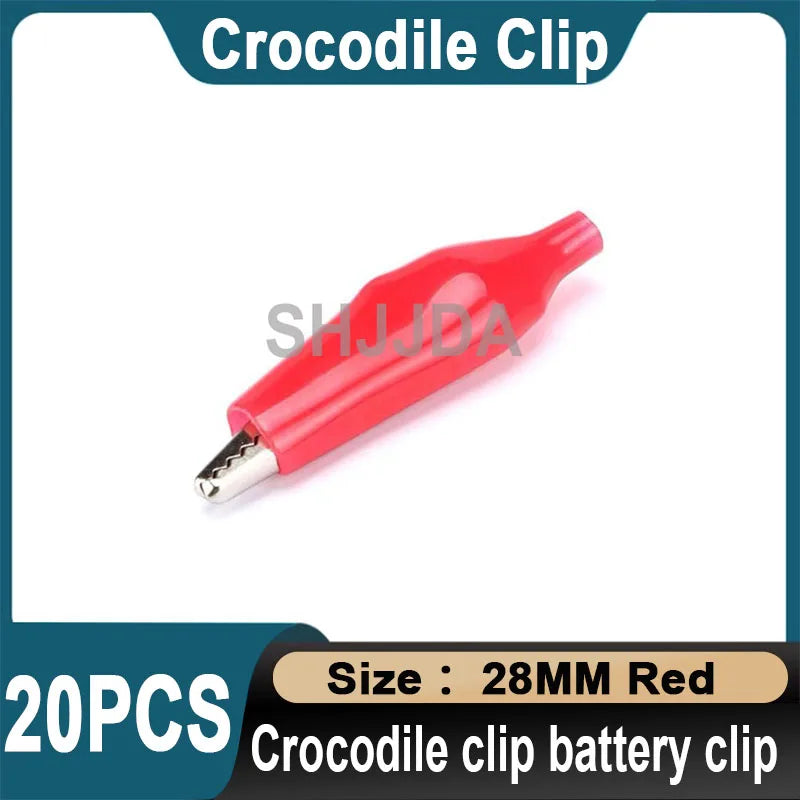 20Pcs Crocodile type Clip 28MM 35MM 45MM Testing Probe Mini Alligator Test Clips Sheath clip, Small battery wire power clip