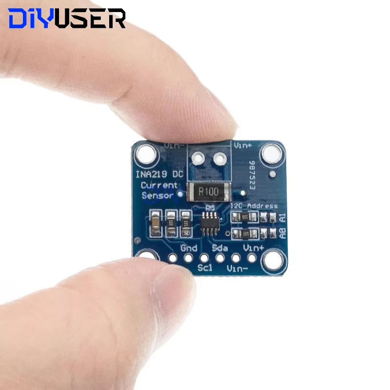 INA219 I2C Bidirectional Current Sensor Module DC 0-26V ±3.2A Power Monitor, 0.1% Shunt Raspberry Pi